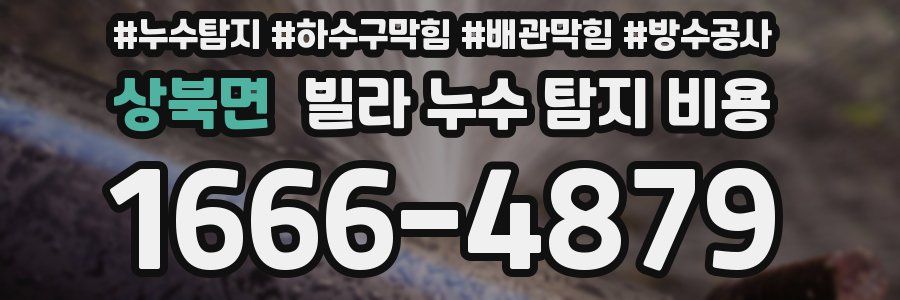 상북면 빌라 누수 탐지 비용