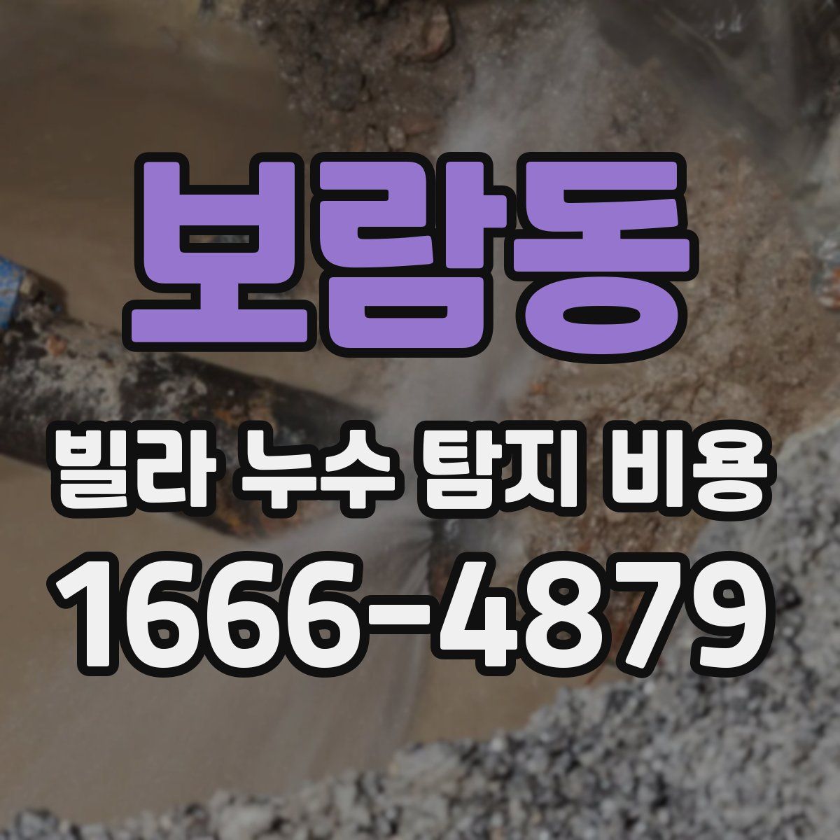 보람동 빌라 누수 탐지 비용
