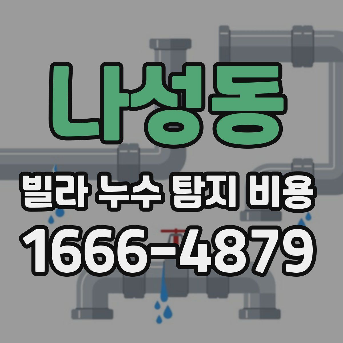 나성동 빌라 누수 탐지 비용