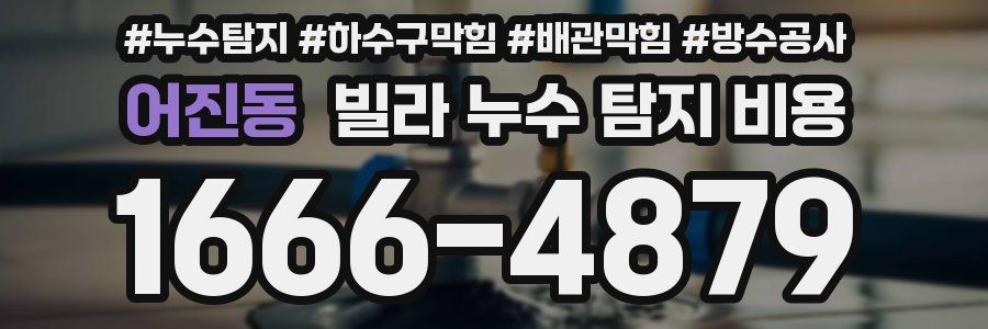 어진동 빌라 누수 탐지 비용