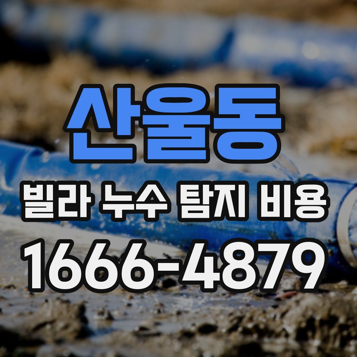 산울동 빌라 누수 탐지 비용