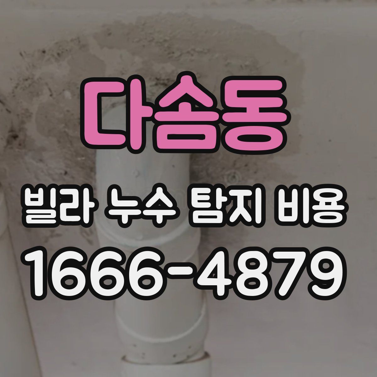 다솜동 빌라 누수 탐지 비용