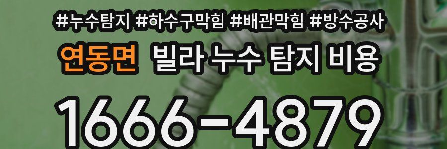 연동면 빌라 누수 탐지 비용
