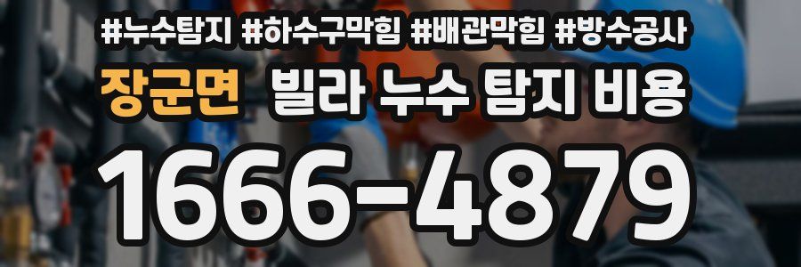 장군면 빌라 누수 탐지 비용