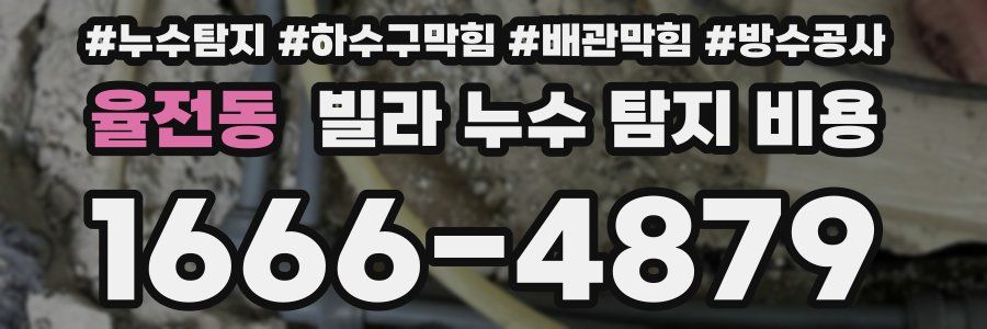 율전동 빌라 누수 탐지 비용