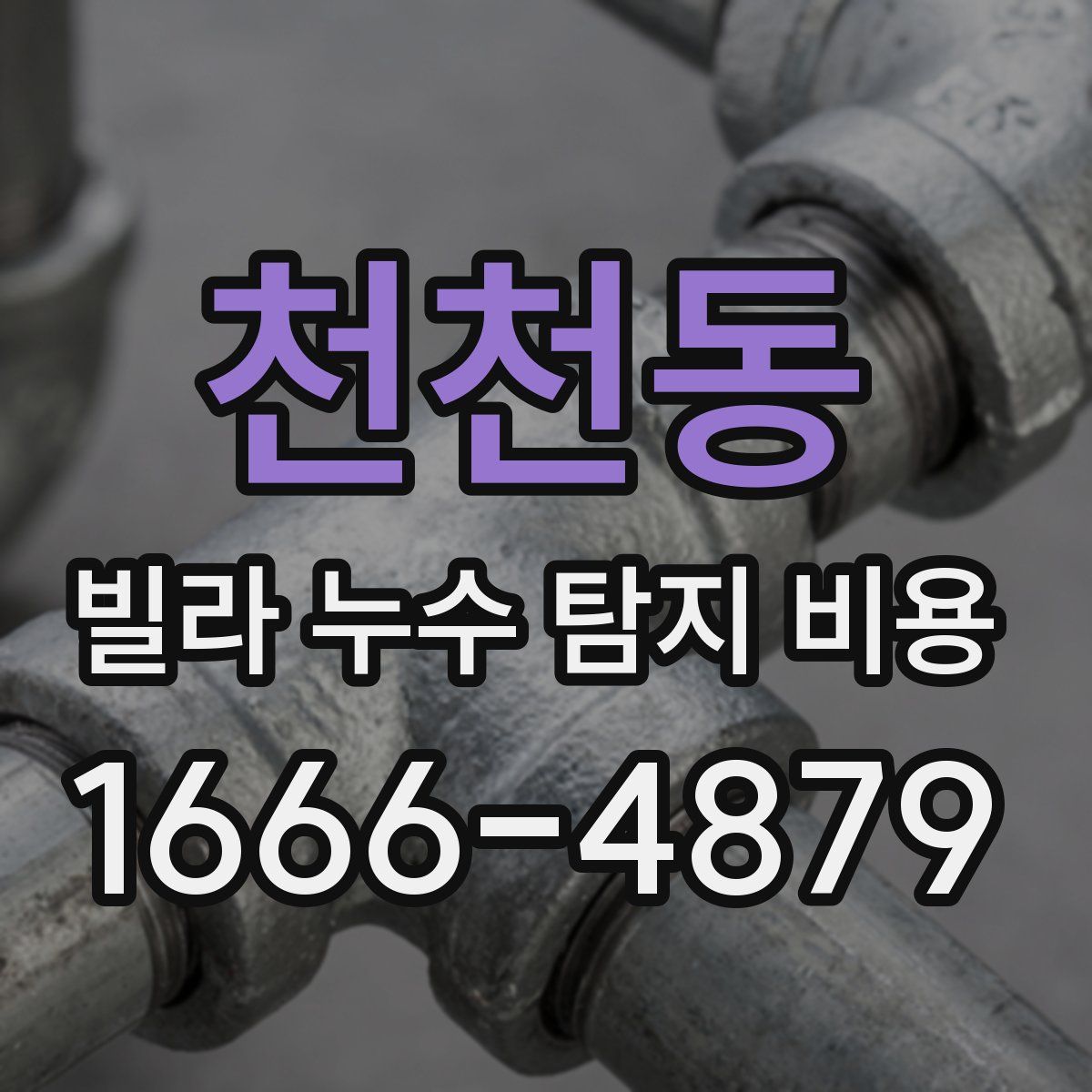 천천동 빌라 누수 탐지 비용