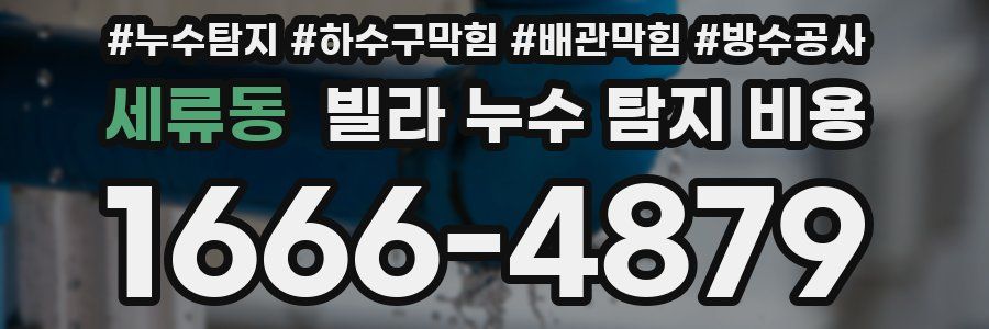 세류동 빌라 누수 탐지 비용