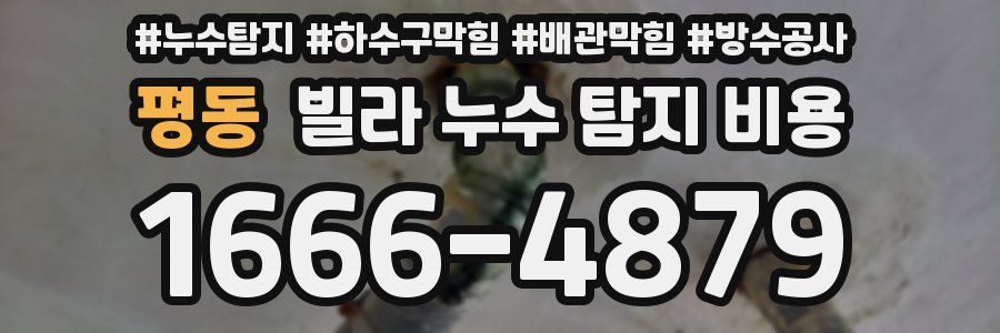 평동 빌라 누수 탐지 비용