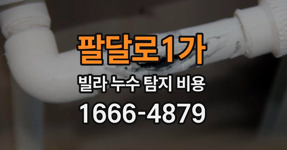 팔달로1가 빌라 누수 탐지 비용