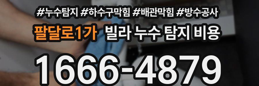 팔달로1가 빌라 누수 탐지 비용