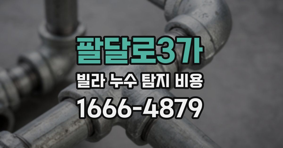 팔달로3가 빌라 누수 탐지 비용