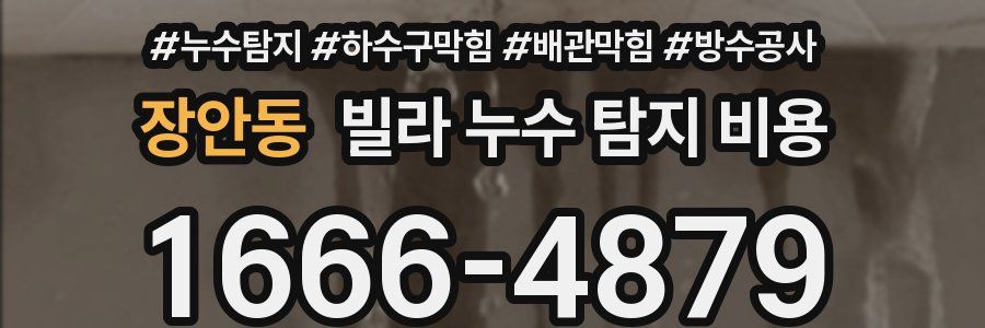 장안동 빌라 누수 탐지 비용