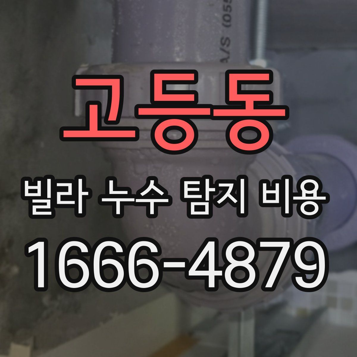 고등동 빌라 누수 탐지 비용