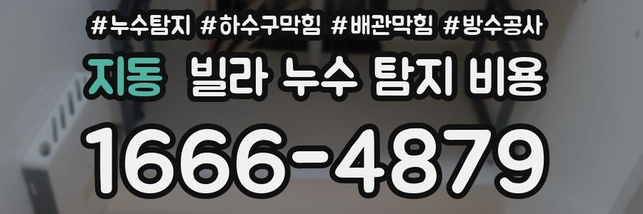 지동 빌라 누수 탐지 비용