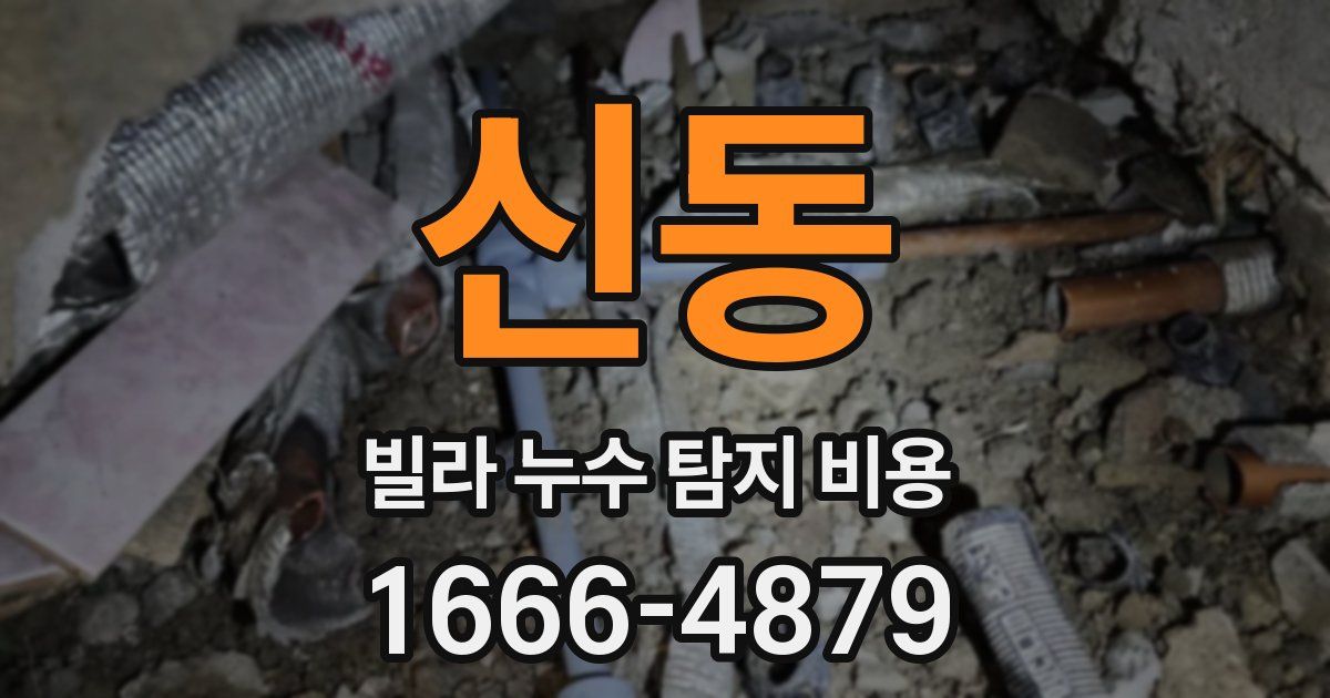 신동 빌라 누수 탐지 비용