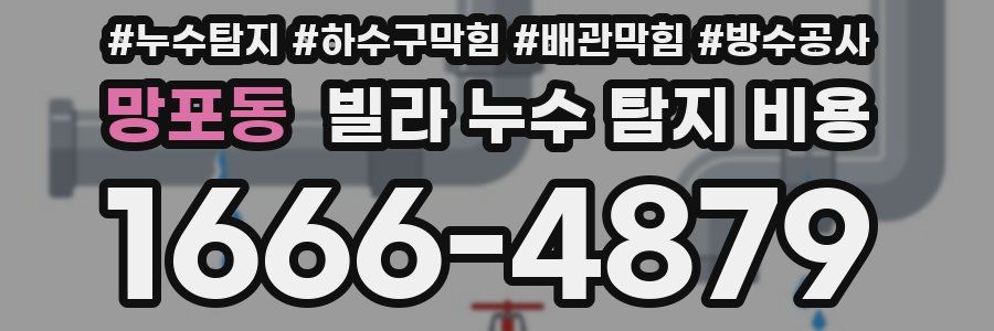 망포동 빌라 누수 탐지 비용