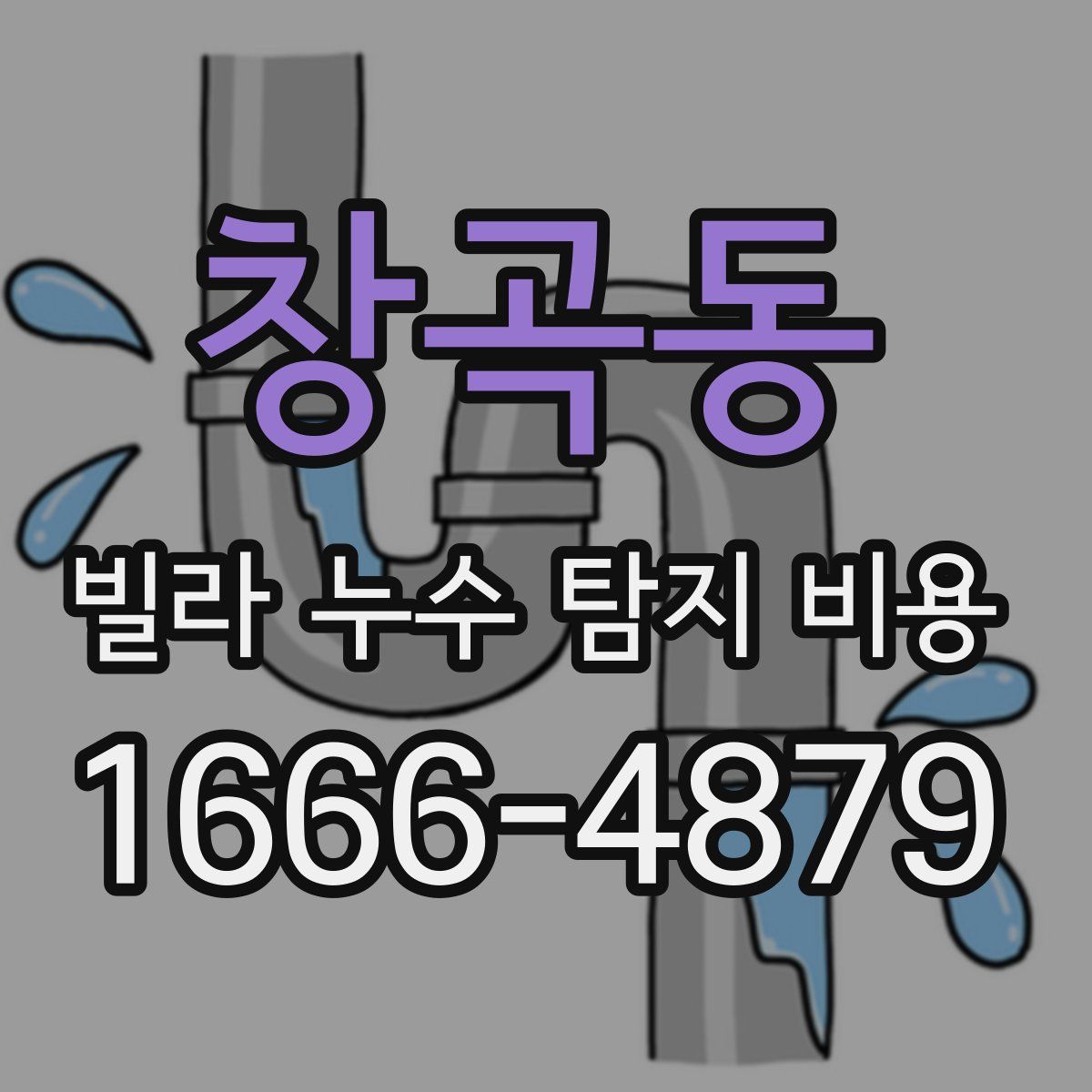 창곡동 빌라 누수 탐지 비용