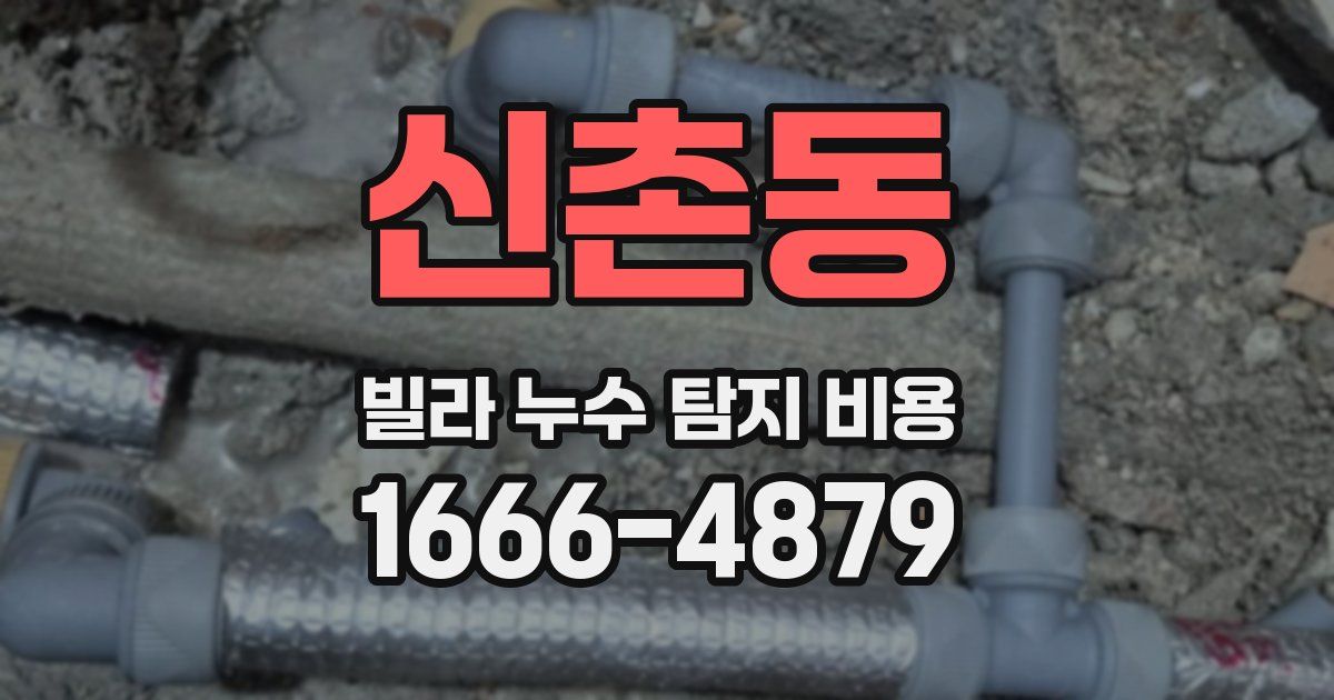 신촌동 빌라 누수 탐지 비용