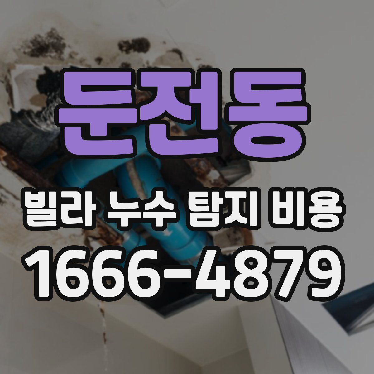 둔전동 빌라 누수 탐지 비용