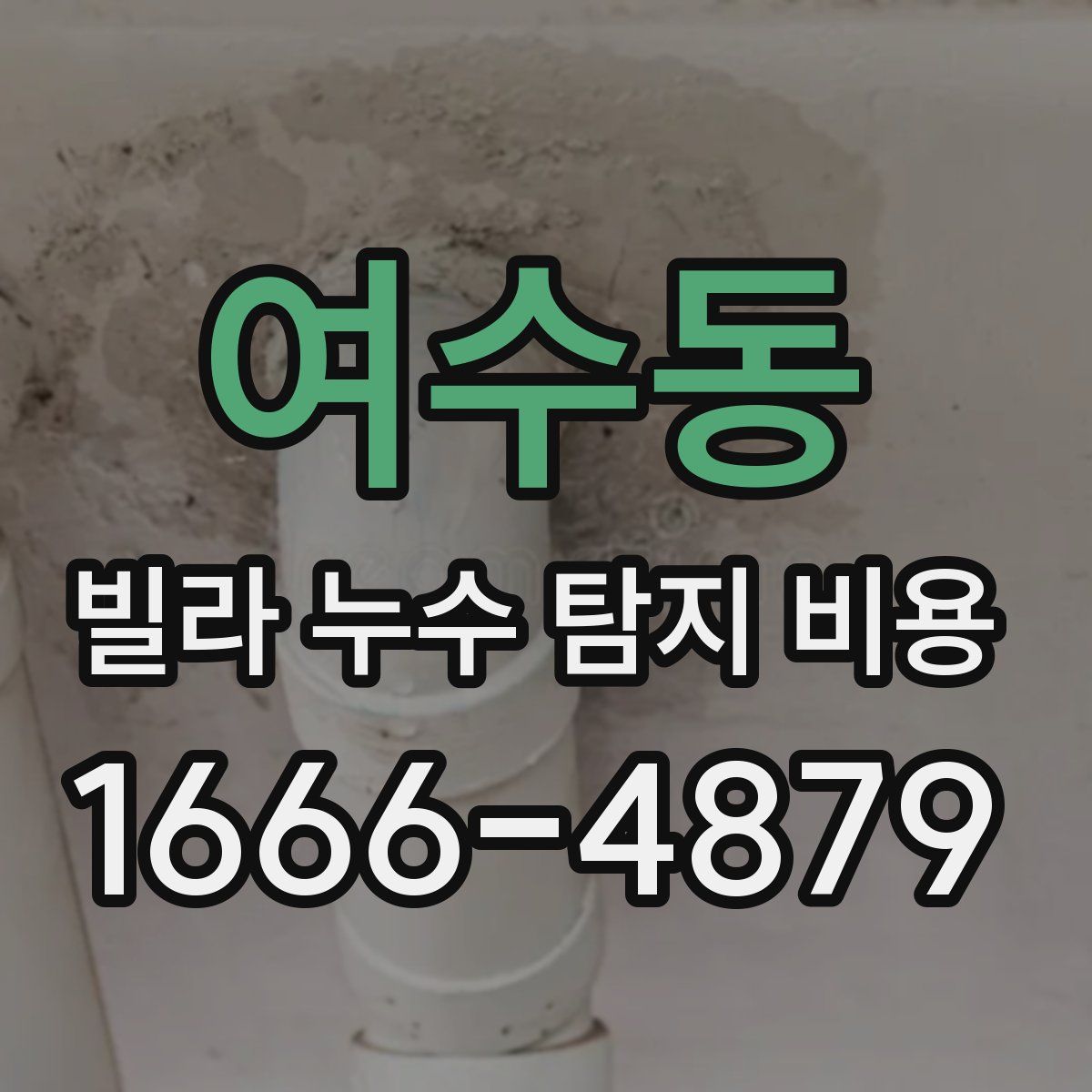 여수동 빌라 누수 탐지 비용