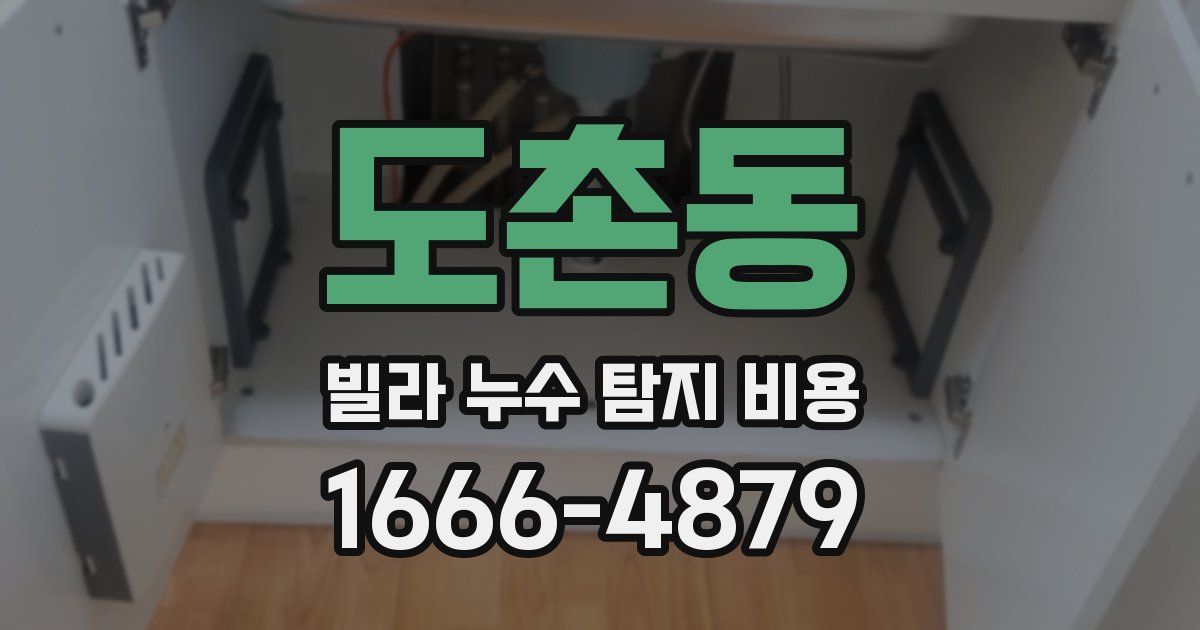 도촌동 빌라 누수 탐지 비용