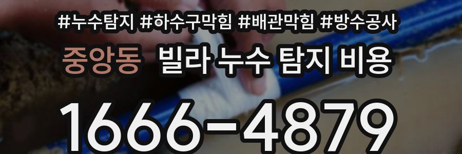 중앙동 빌라 누수 탐지 비용