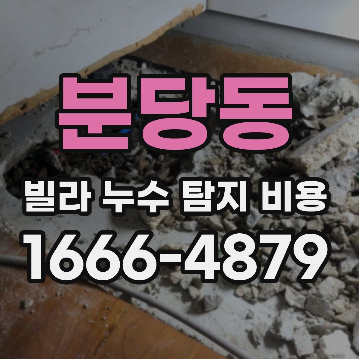 분당동 빌라 누수 탐지 비용
