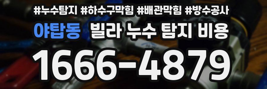 야탑동 빌라 누수 탐지 비용