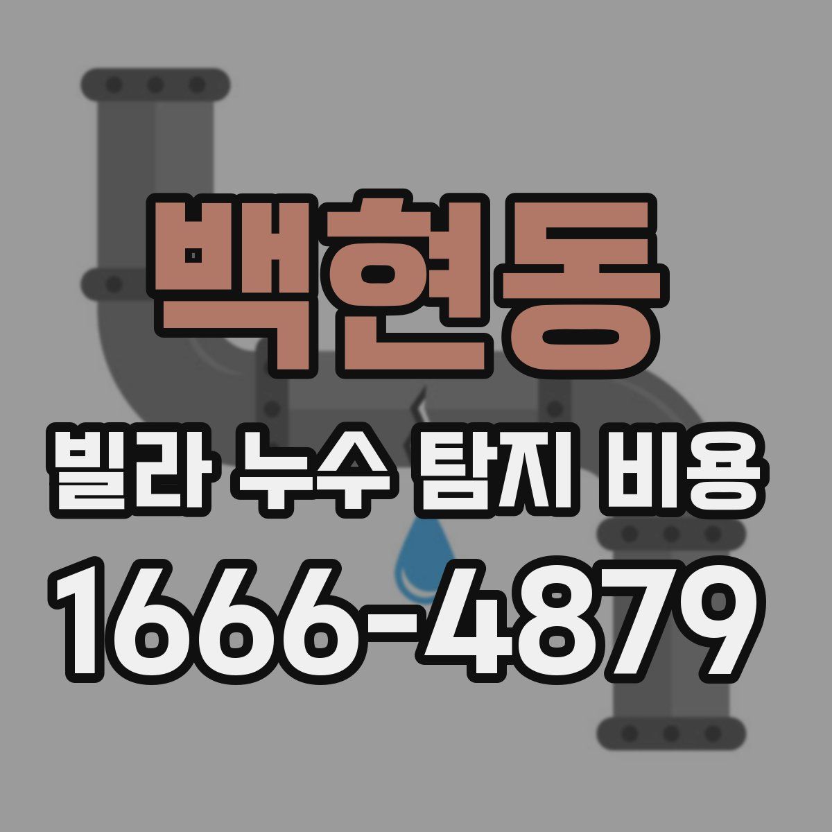 백현동 빌라 누수 탐지 비용