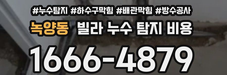 녹양동 빌라 누수 탐지 비용