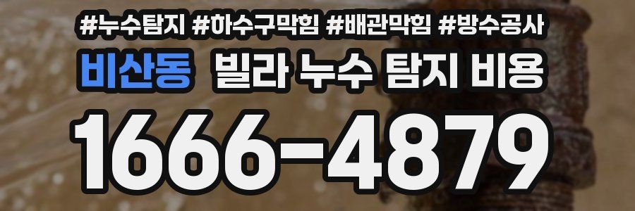 비산동 빌라 누수 탐지 비용