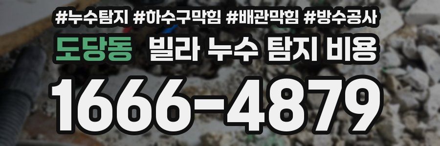 도당동 빌라 누수 탐지 비용