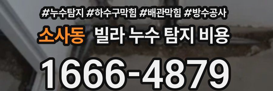소사동 빌라 누수 탐지 비용