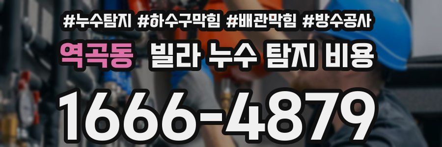 역곡동 빌라 누수 탐지 비용