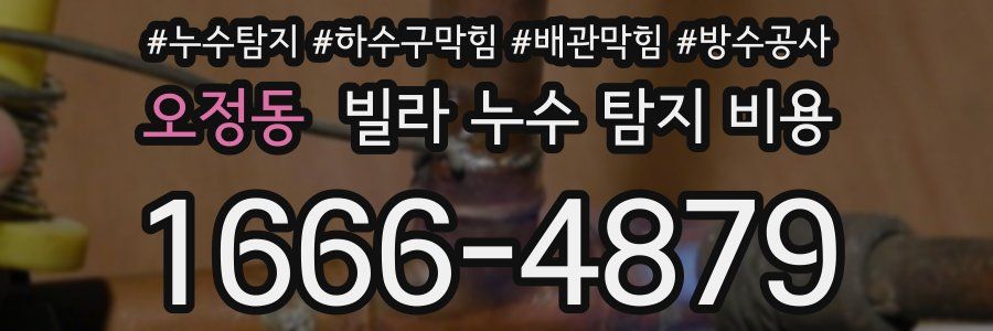 오정동 빌라 누수 탐지 비용