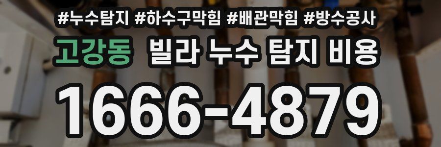 고강동 빌라 누수 탐지 비용
