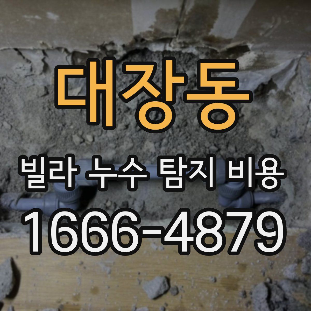 대장동 빌라 누수 탐지 비용
