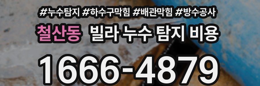 철산동 빌라 누수 탐지 비용