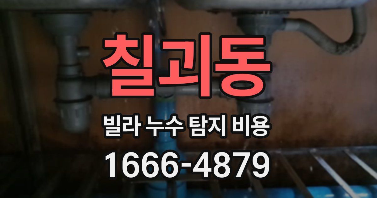 칠괴동 빌라 누수 탐지 비용