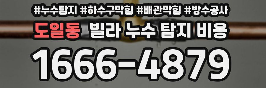 도일동 빌라 누수 탐지 비용