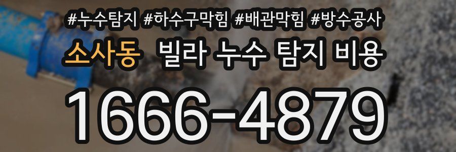 소사동 빌라 누수 탐지 비용