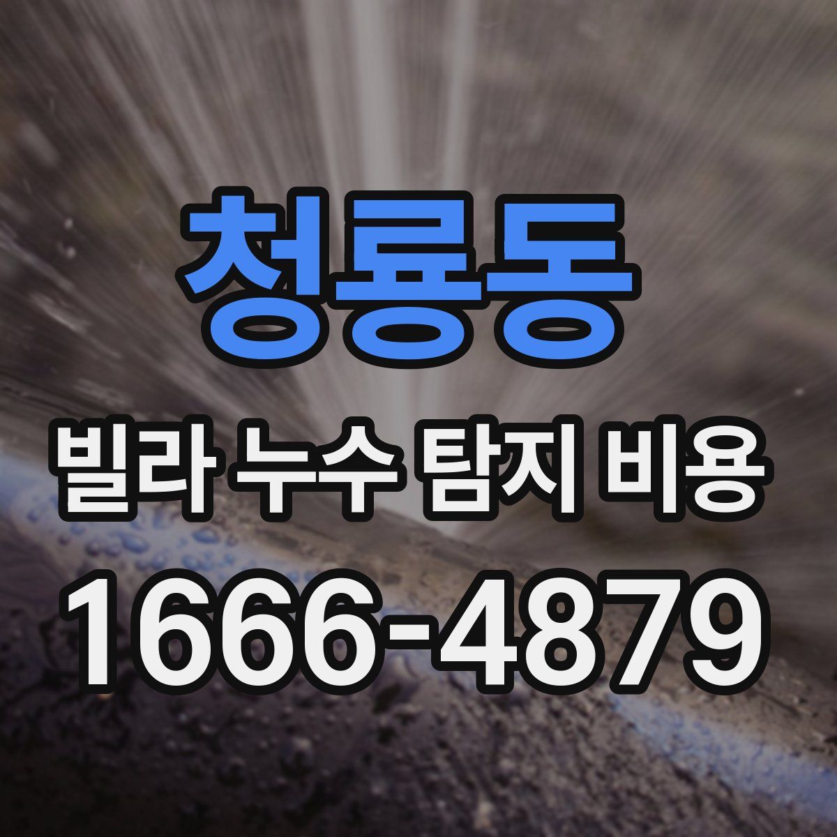 청룡동 빌라 누수 탐지 비용