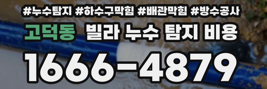 고덕동 빌라 누수 탐지 비용