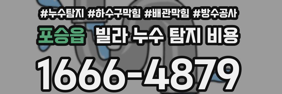 포승읍 빌라 누수 탐지 비용