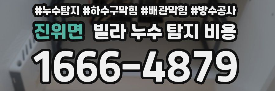 진위면 빌라 누수 탐지 비용