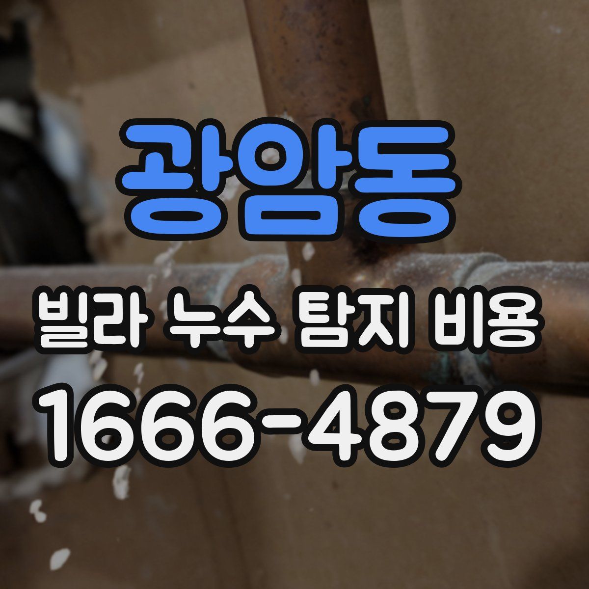 광암동 빌라 누수 탐지 비용