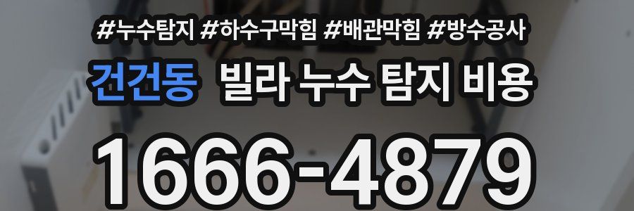 건건동 빌라 누수 탐지 비용