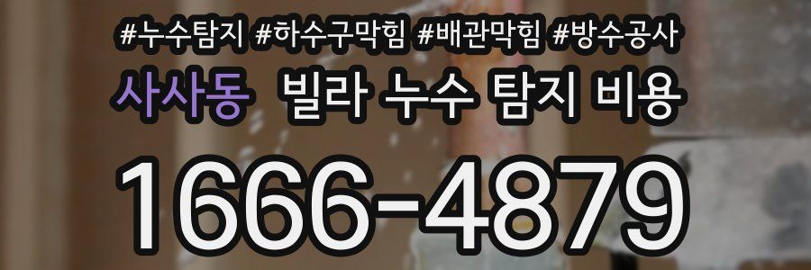 사사동 빌라 누수 탐지 비용