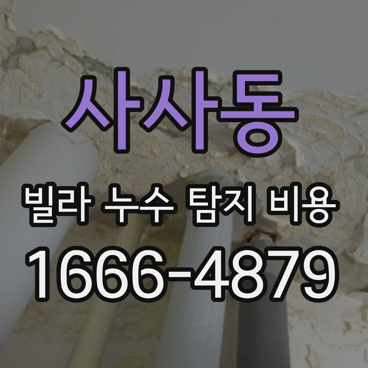 사사동 빌라 누수 탐지 비용