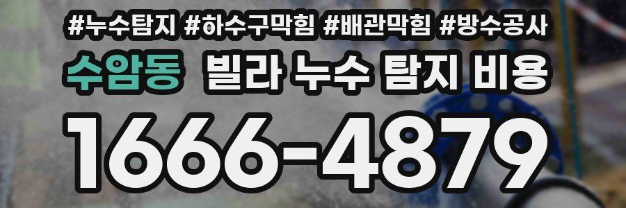 수암동 빌라 누수 탐지 비용